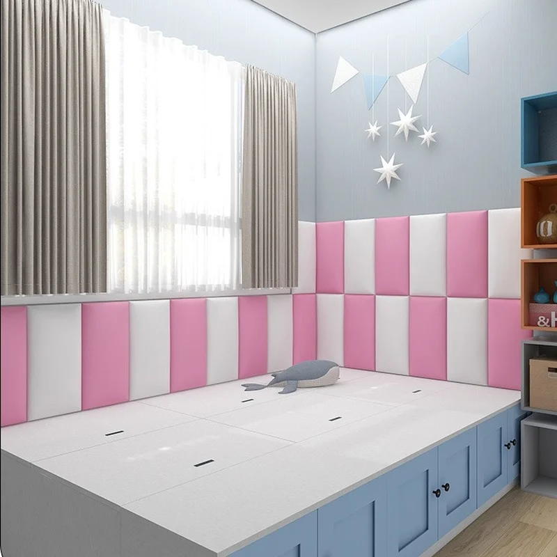 3D Мягкая сумка противоударная самоклеящаяся настенная наклейка прямоугольной формы однотонные водонепроницаемые обои для гостиной, кухни, телевизора.