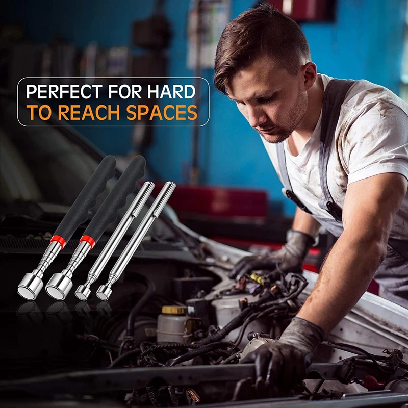 4 шт. Телескопический магнит 20 фунтов 3 фута