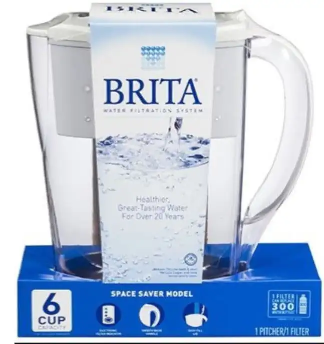 

Space Saver Water Filter Pitcher, 6 Cup - White