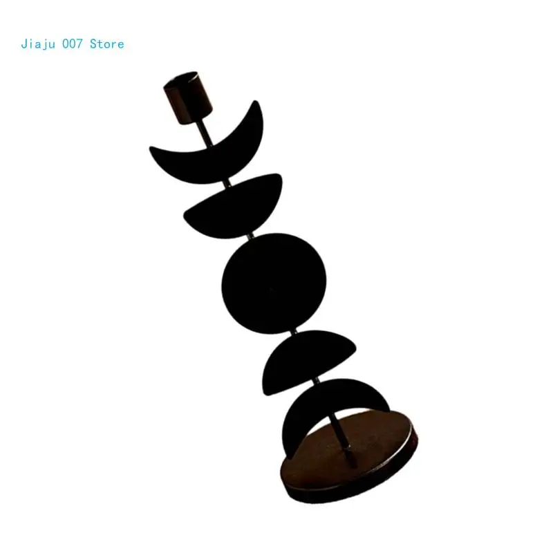 Железный подсвечник с луной и звездой современный декоративный C9GA