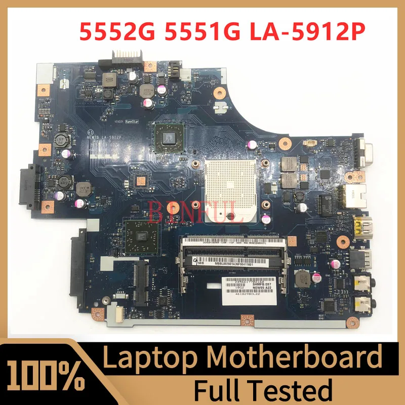 NEW75 LA-5912P Mainboard For Acer Aspire 5551 5551G Laptop Motherboard MBPTQ02001 MB.PTQ02.001 DDR3 100% Tested Working Well