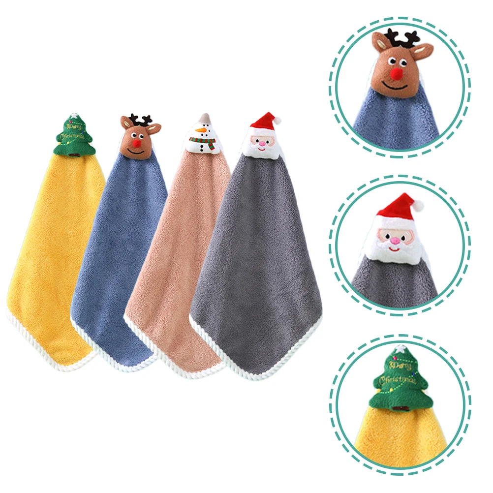 

Towels Hand Christmas Kitchen Hanging Towel Rag Dish Cloth Swedish Bathroom Dishcloths It Wetwashing Guest Cleaning Bowl
