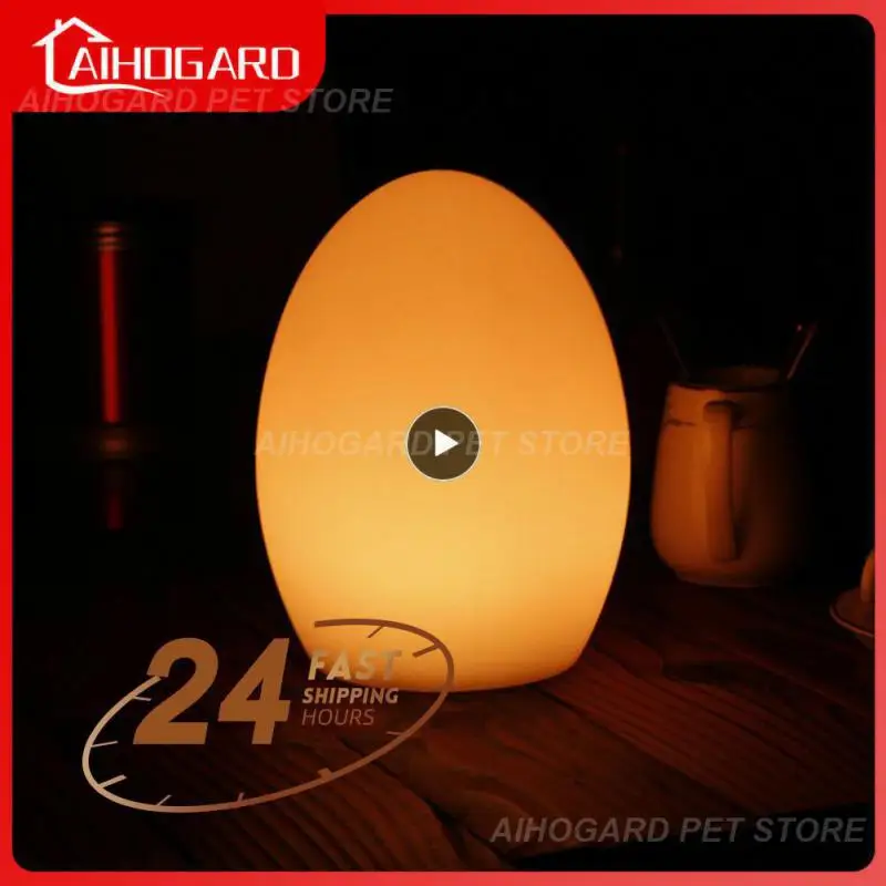 

Egg Shape Bar Table Lamp Led Night Lights Baby Feeding Sleeping Eye Protection Sensor Pat Light Rgb Pat Light Decoration Home