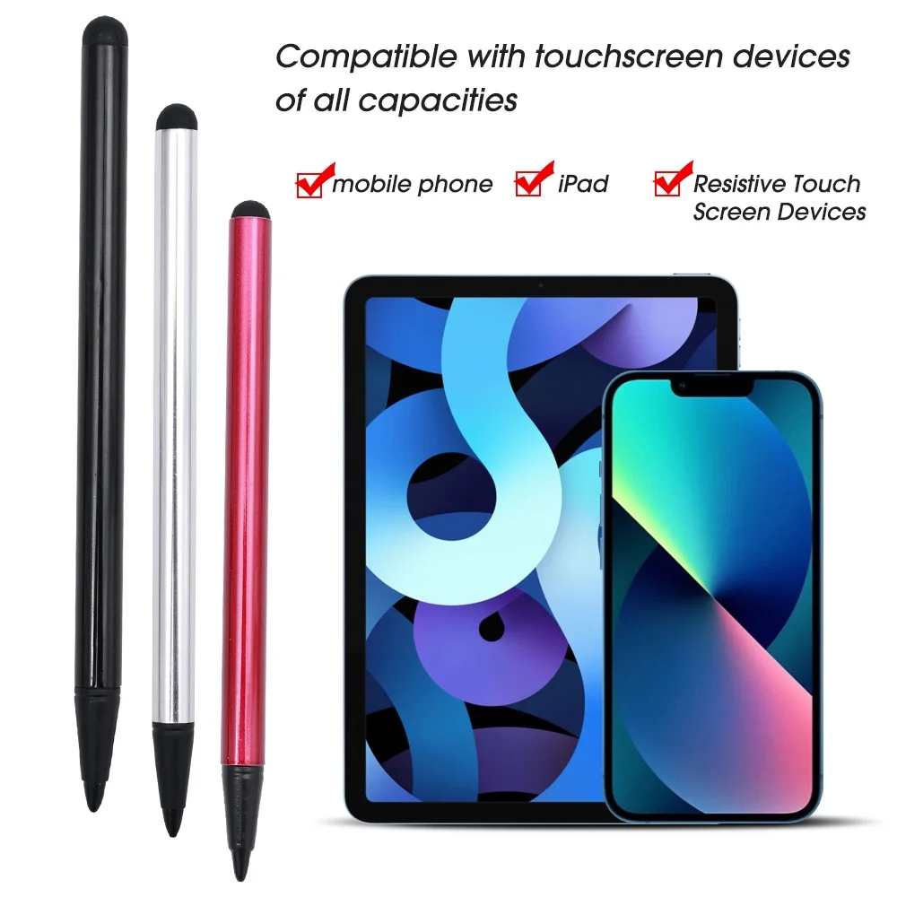 

2 In 1 Universal Phone Tablet Touch screen Pens For iPad 10.2inch Air4/5 10.9 pro1112.9 pro 10.5inch Mini6 8.3 Capacitive Stylus
