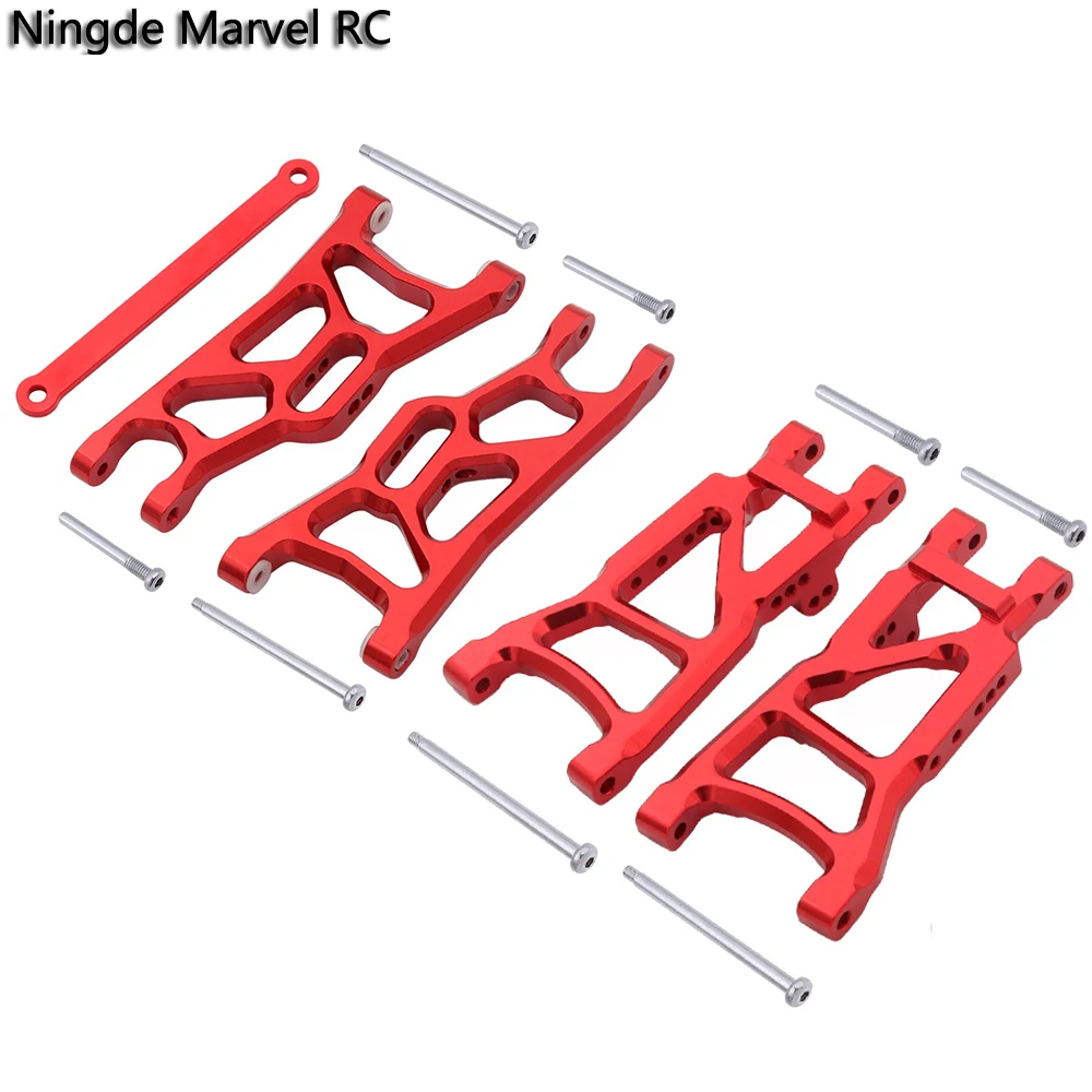 Metal Front And Rear Suspension Arm Kit For 1/10 Traxxas Slash 2wd Vxl Nitro Slash Rustler F-150 Raptor Upgrade Parts