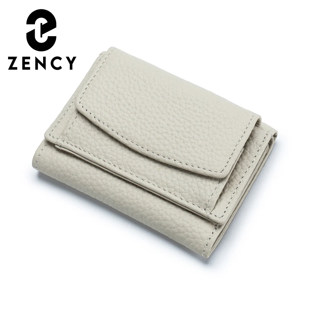 Zency Genuine Leather Wallet Case For Women Fashion Mini Coin Purse Money Bag Girl Card Holder Multifunction Rfid Anti Scanning