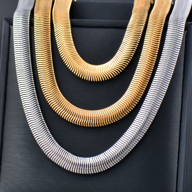 

SINLEERY Punk Big Chain 316L Stainless Steel Necklace For Women Gold Silver Color Fashion Jewelry 2022 New Arrival XL941 SSK