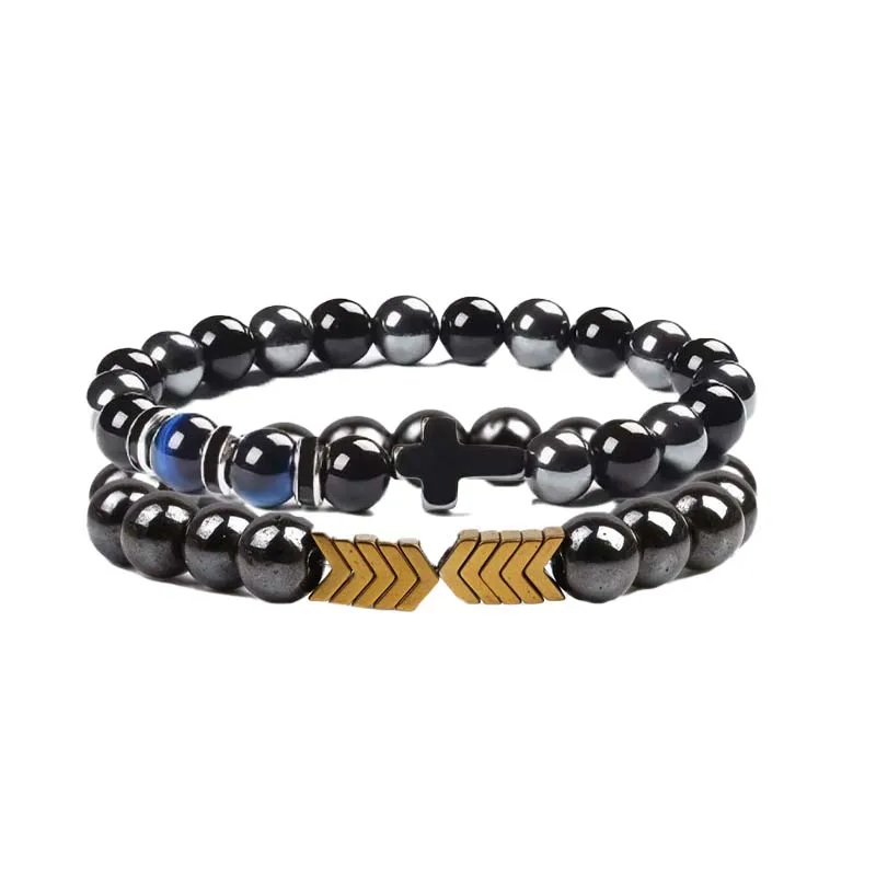 Браслеты из гематита с бусинами для здоровья и энергетики мужчин магнитные