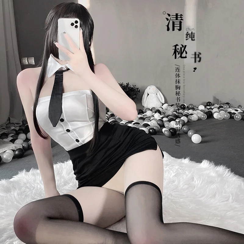 Сексуальное нижнее белье Miss костюм для секретаря Женская юбка-футляр мини-юбка