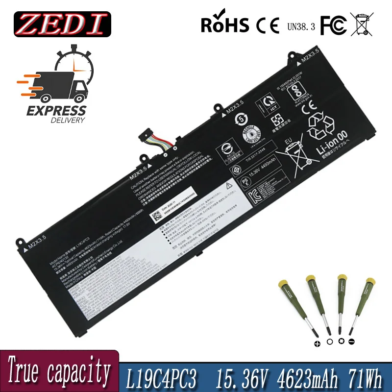 ZEDI Новый 15 36 В 71 Втч L19C4PC3 L19M4PC3 аккумулятор для ноутбука Lenovo R7000P Y7000P 2020
