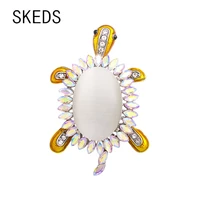 skeds crystal turtle brooches pins for women fashion opal rhinestone luxury brooch lady party wedding accessories pins gift