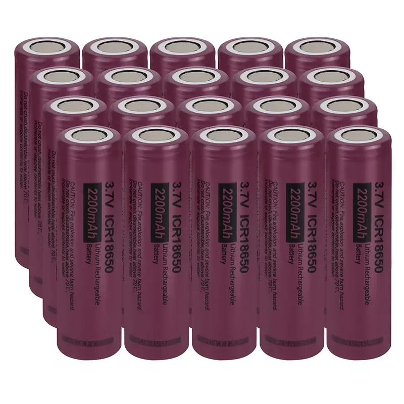 

3.7V ICR18650 2200mAh Lithium ion Rechargeable Battery Flashlight Lithium Batteries Flat top No Protection for torch, led lights