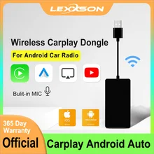 LEXXSON Wireless CarPlay Android Auto Dongle For Android System Car Radio Navi Stereo Mirror Link BT Touch Screen Voice Control