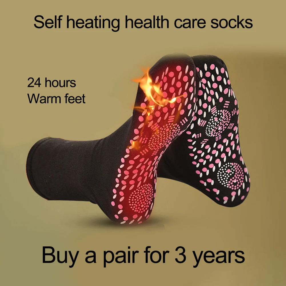 

Носки для похудения, Самонагревающиеся высокие эластичные носки для здоровья шиацу, мужские и женские носки для ухода за здоровьем, теплые носки против холода