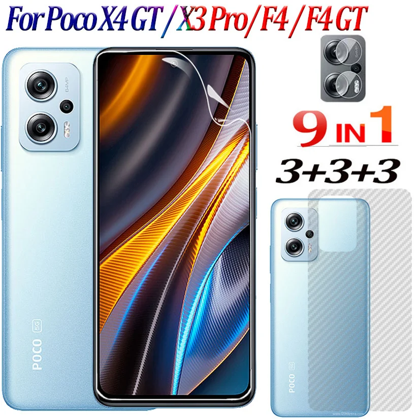 

Poco X4 GT X3 Pro Hydrogel Film Poco F4 GT F3 M3 M4 Pro 5g Screen Protector Back Film Camera Poco X4 Pro X4GT C40 Soft Glass