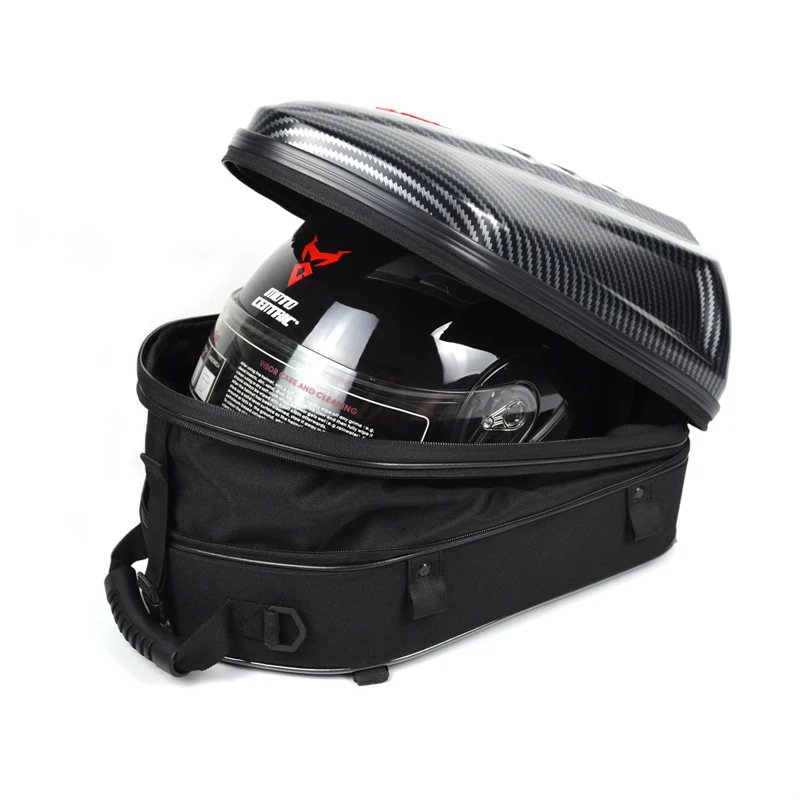 47L Motorcycle Bag Waterproof Reflective Motorbike Tail Bag Backseat Pack Capacity Motocross Helmet Bag Moto Travel Backpack enlarge