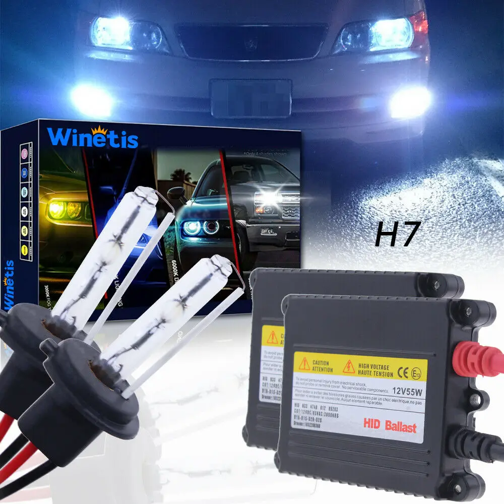 

55W Winetis H7 Hid Headlight Bulbs High/Low Beam For Kia Soul 2014-2019 8000K
