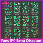 Новинка 2021, Детские Временные татуировки с единорогом, Светящиеся Татуировки, Набор наклеек, светящиеся лицо, руки, ноги для детей, искусство тела