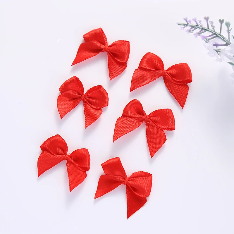 

50/100Pcs Fashion Bows Ribbon DIY Craft Supplie Christmas Party Decor Gift Packing Bowknots Sewing Headwear Materials Appliques