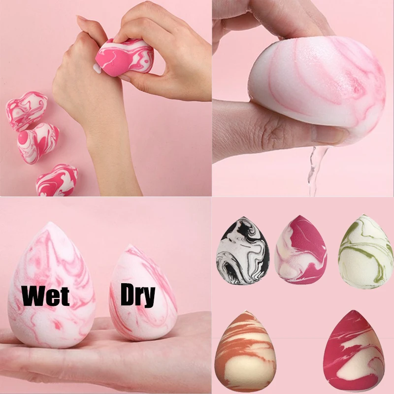 

1PCS Professional Makeup Sponge Puff Soft Portable Gradient Marble Air Cushion Foundation Powder Cosmetic Puff Women Beauty Tool