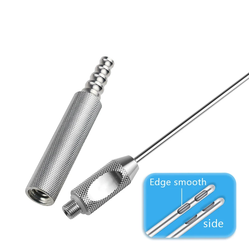 

Резьбовая ручка с двумя отверстиями, игла для липосакции, Резьбовая ручка, инструмент для удаления жира, игла с двумя отверстиями