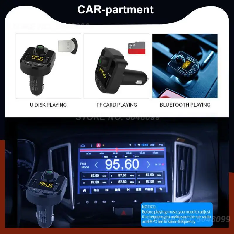 

Автомобильный Mp3 Bluetooth музыкальный плеер Bt36 с функцией громкой связи, FM-передатчик, автомобильное зарядное устройство, зарядный адаптер USB 3,1 А