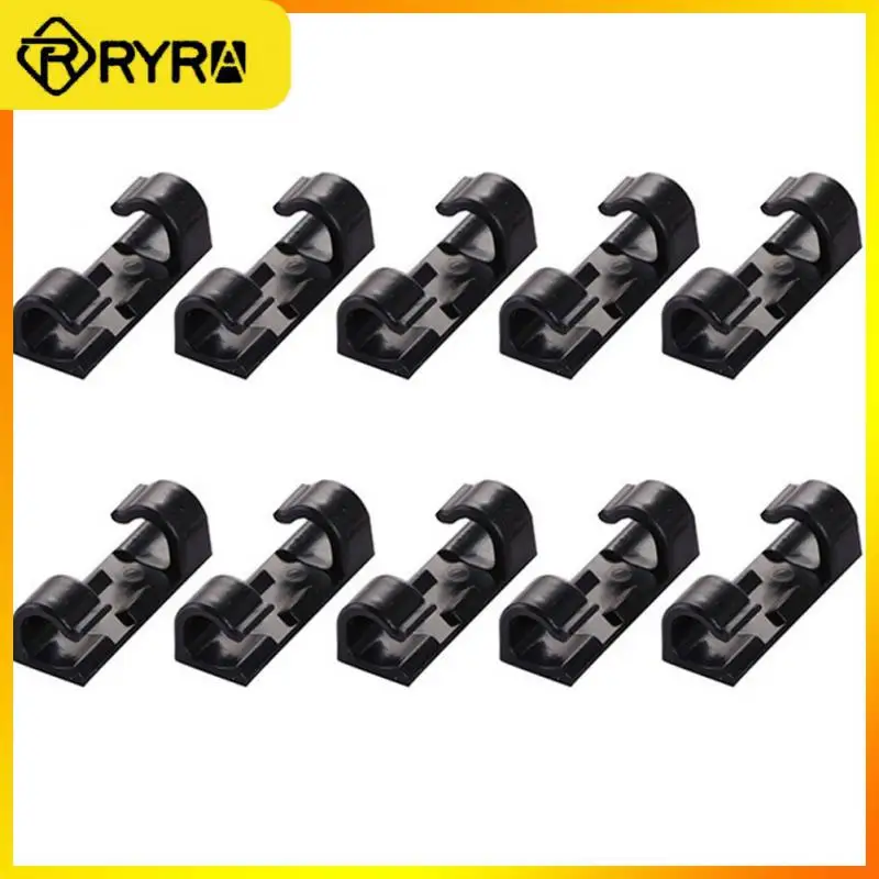 

20pcs Cable Management Desktop Tidy Fixed Clamp Data Line Bobbin Winder Self-adhesive Home Office Wire Manager Cord Holder