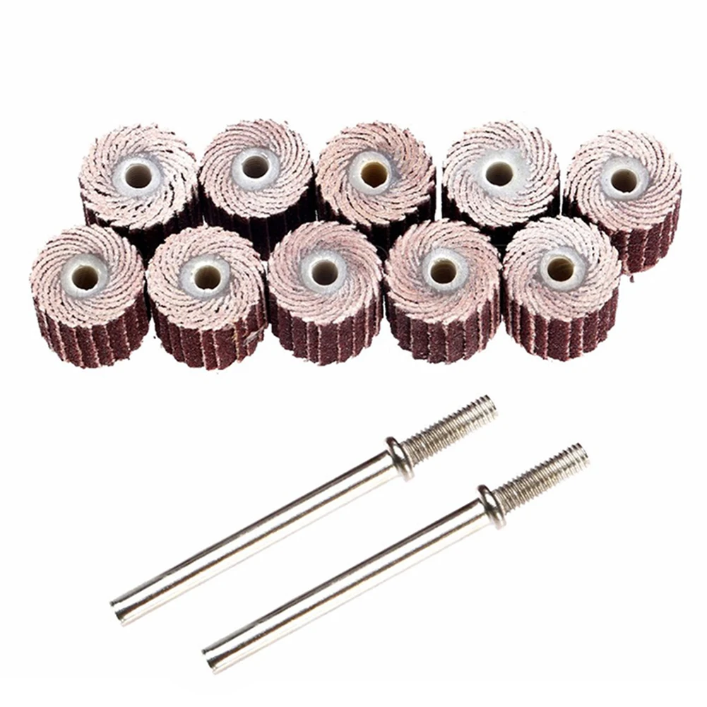 

10pcs 16mm DIY For Rotary Tools Woodworking Polishing 80-600 Grit Home Durable Practical Accessories Sandpaper Grinding Wheel