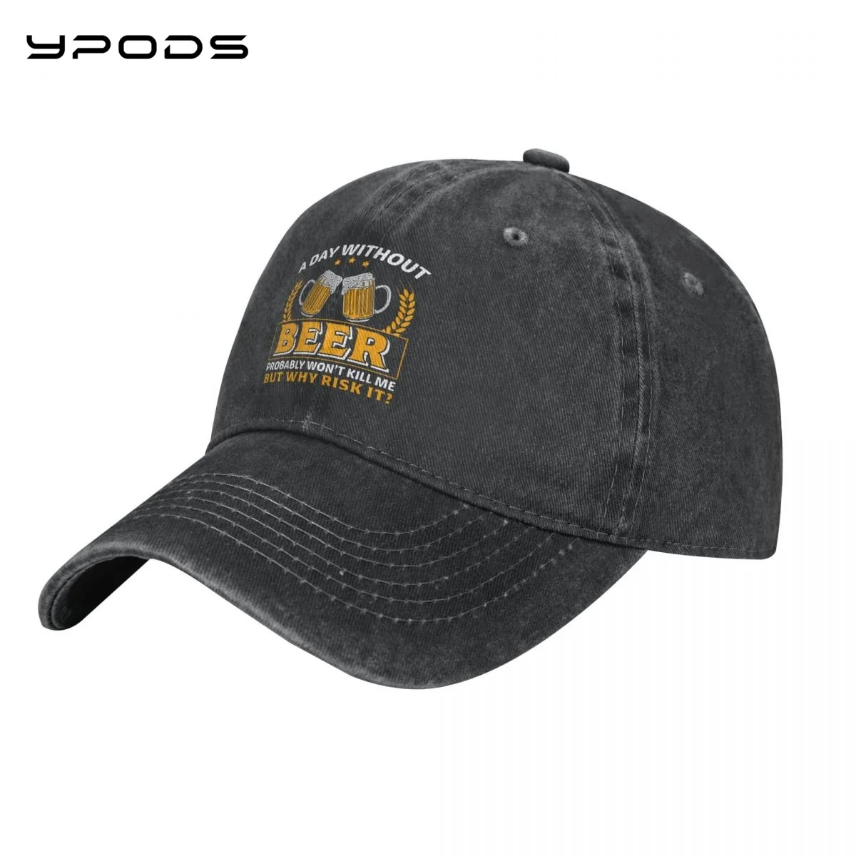 

When Beer Goes In Wisdom Comes Out 3 Vintage Baseball Cap Washable Cotton Adjustable Cap Hats For Men