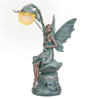 teresas collections fairy garden decor accessories solar light angel statues figures miniatures for yard decorations
