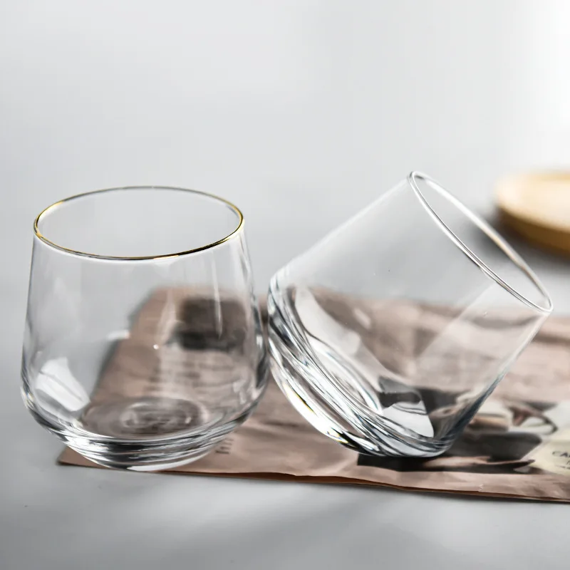 Бокал для молока 300 мл/380 мл бокал с большой окантовкой в форме живота/прозрачная