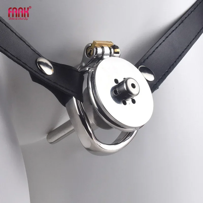 FAAK Страпон Клетка для члена с уретральным катетером Внутренняя экструзия Замок