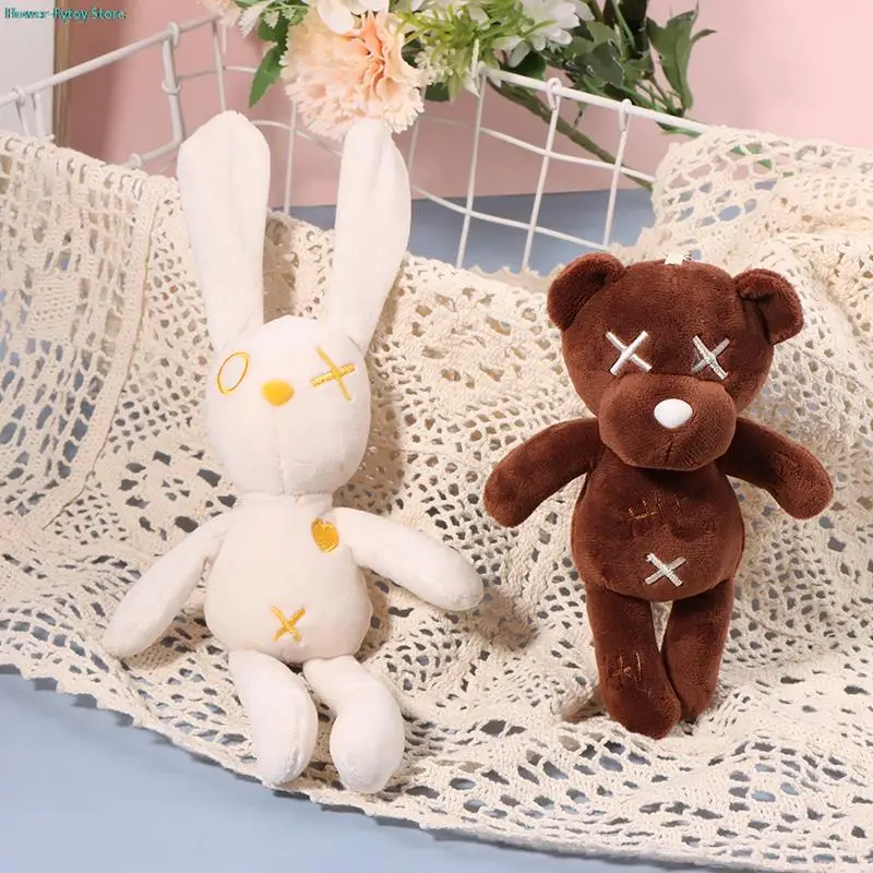 

1pc Lovely Cartoon Rabbit Doll Plush Keychain Stuffed Bear Dolls Keyring Cute Bag Pendant For Kid Girl Gifts