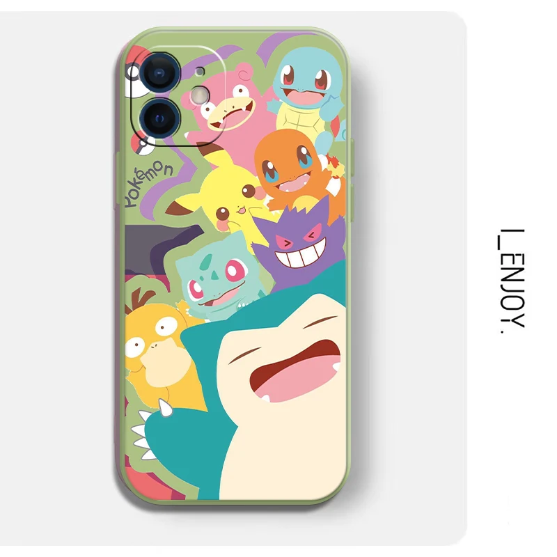 new pokemon silicone for iphone 12 13 pro max mini 11 pro max x xr xs max se2020 8 7 6 6s plus hot new pikachu anti fall cover free global shipping