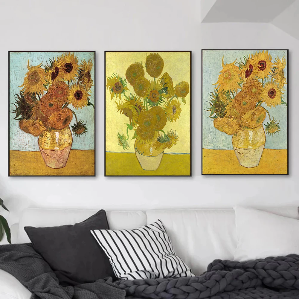 

Famous Canvas Oil Painting Van Gogh Sunflower Art Canvas Poster Prints Nordic Wall Art Picture For Living Room Home Decor