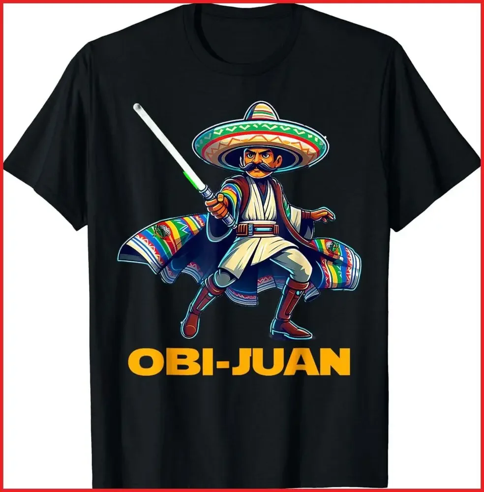 Мексиканский Оби Хуан Фильм Пародия Синко Де Майо День Мексики черная футболка