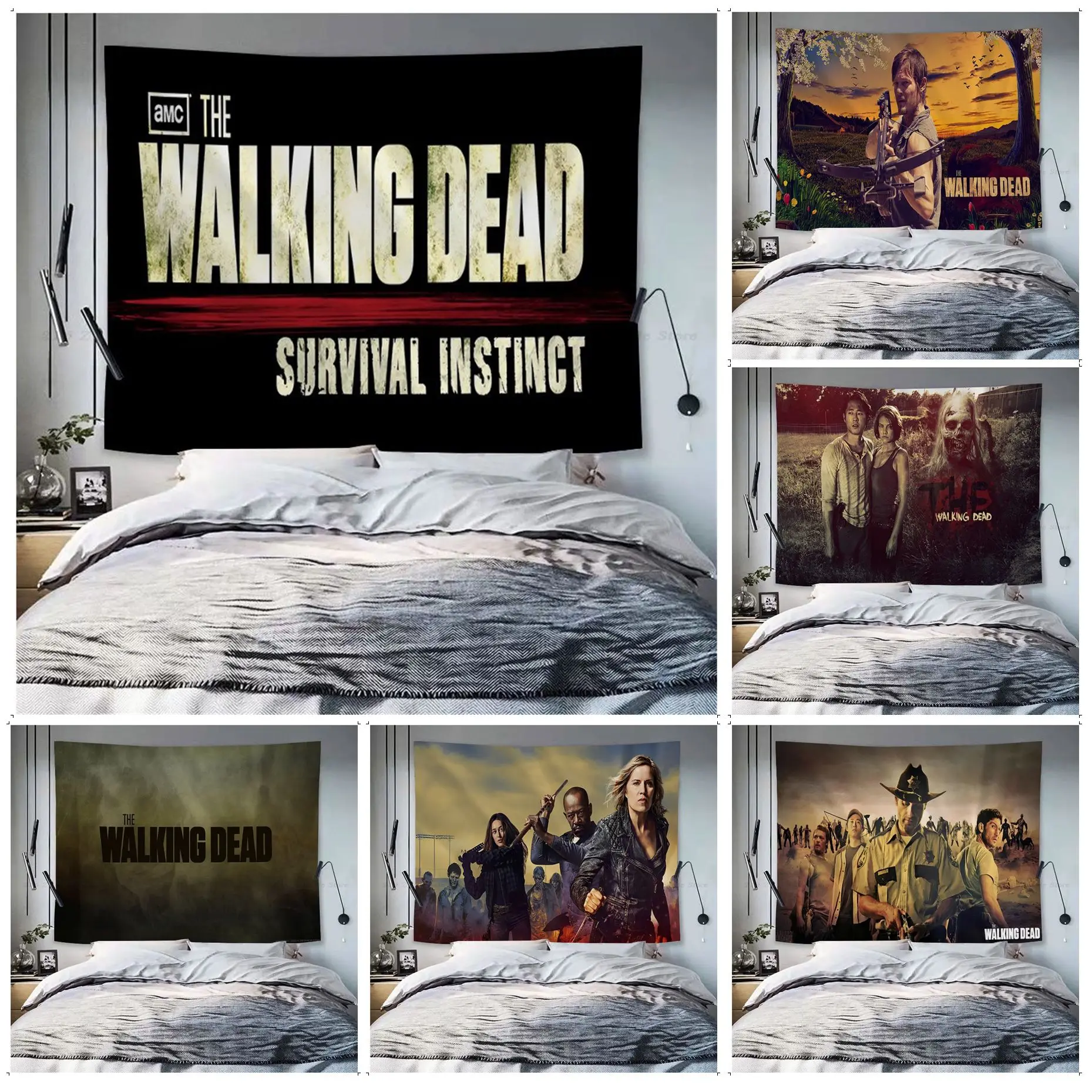 

Walking Dead DIY Wall Tapestry Indian Buddha Wall Decoration Witchcraft Bohemian Hippie INS Home Decor