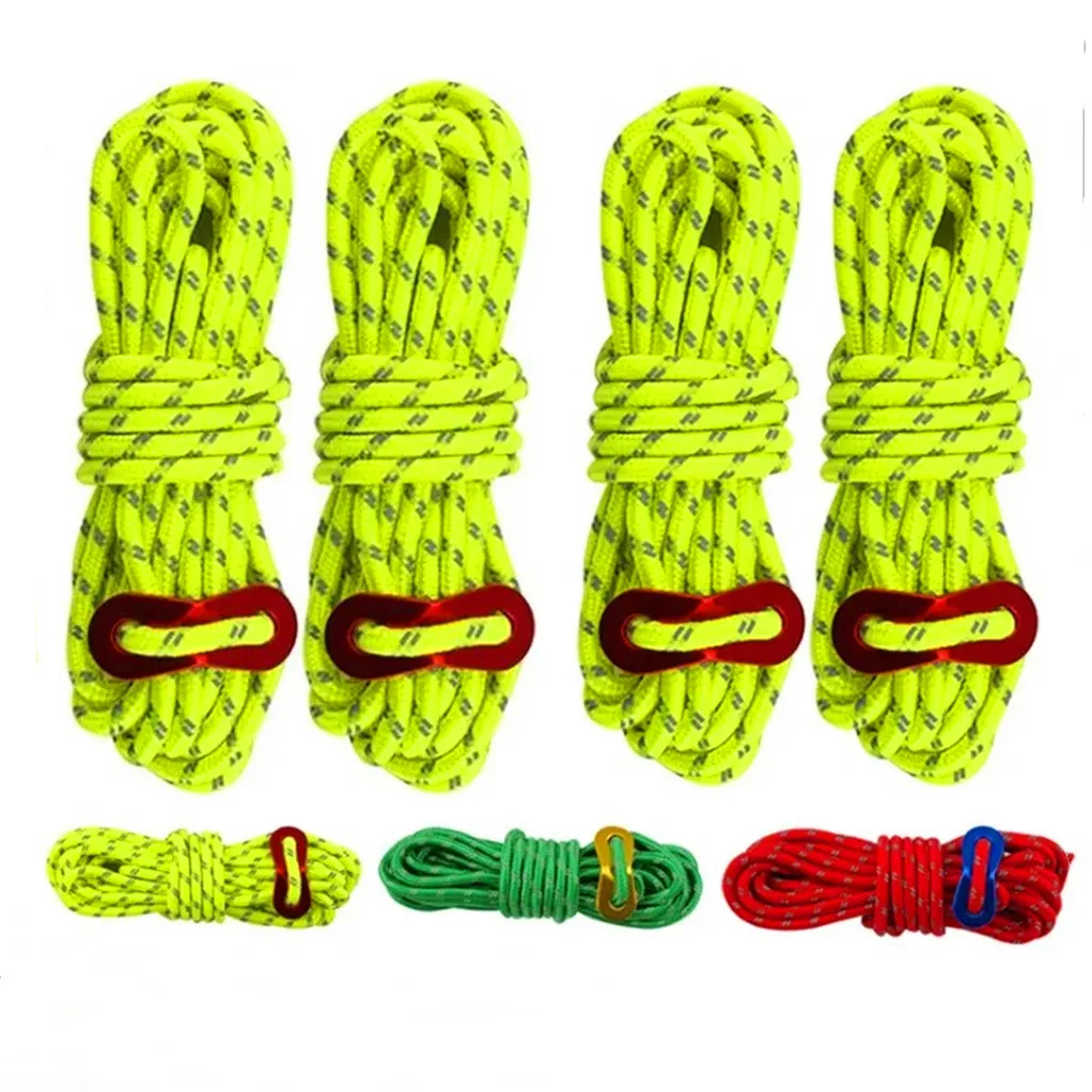 

HEWOLF Bold Outdoor Tent Canopy Wind Rope Windproof Multi-purpose Anti-trip Tent reflective Wind Rope Pull Rope