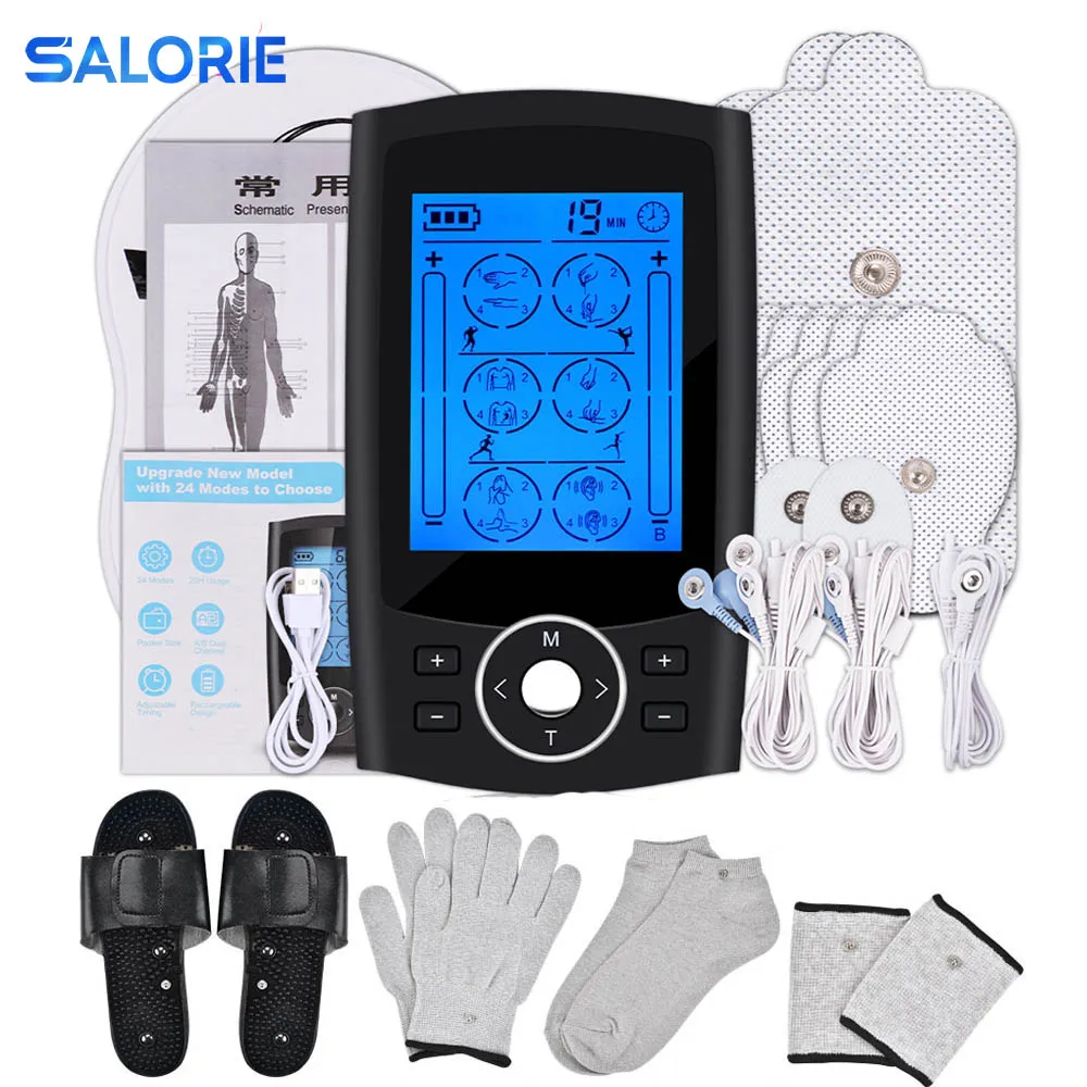 

Professional Physiotherapy Tens EMS Muscle Electrostimulator Neck Back Foot Hand Leg Body Relaxing Massage Physiotherapy Tools
