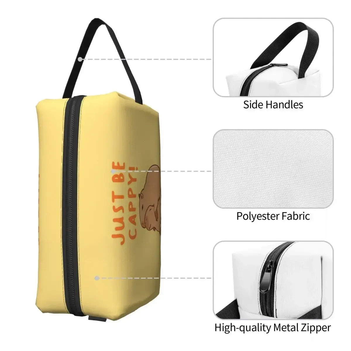 Женская косметичка с надписью Just Be Cappy And Hug