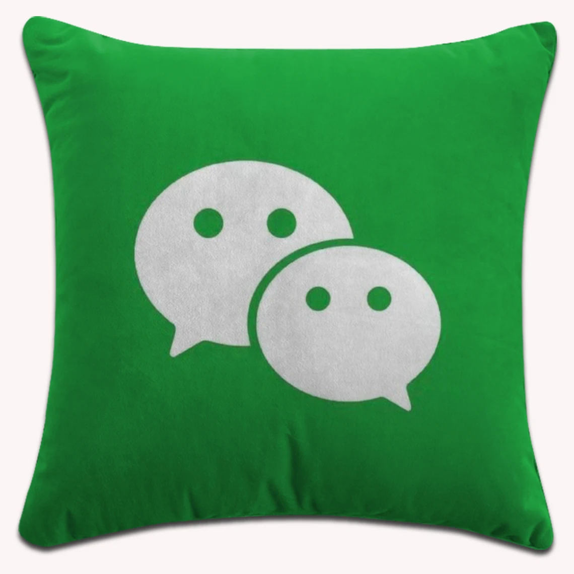 Чехол для диванной подушки зеленый забавный чехол с логотипом WeChat автомобиля