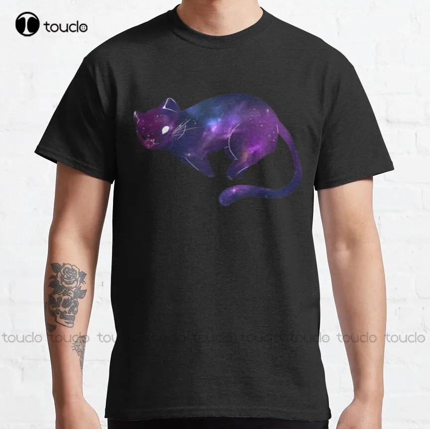 

Space Cat Classic T-Shirt Summer Shirts High Quality Cute Elegant Lovely Kawaii Cartoon Sweet Harajuku Cotton Tee Shirt Xs-5Xl