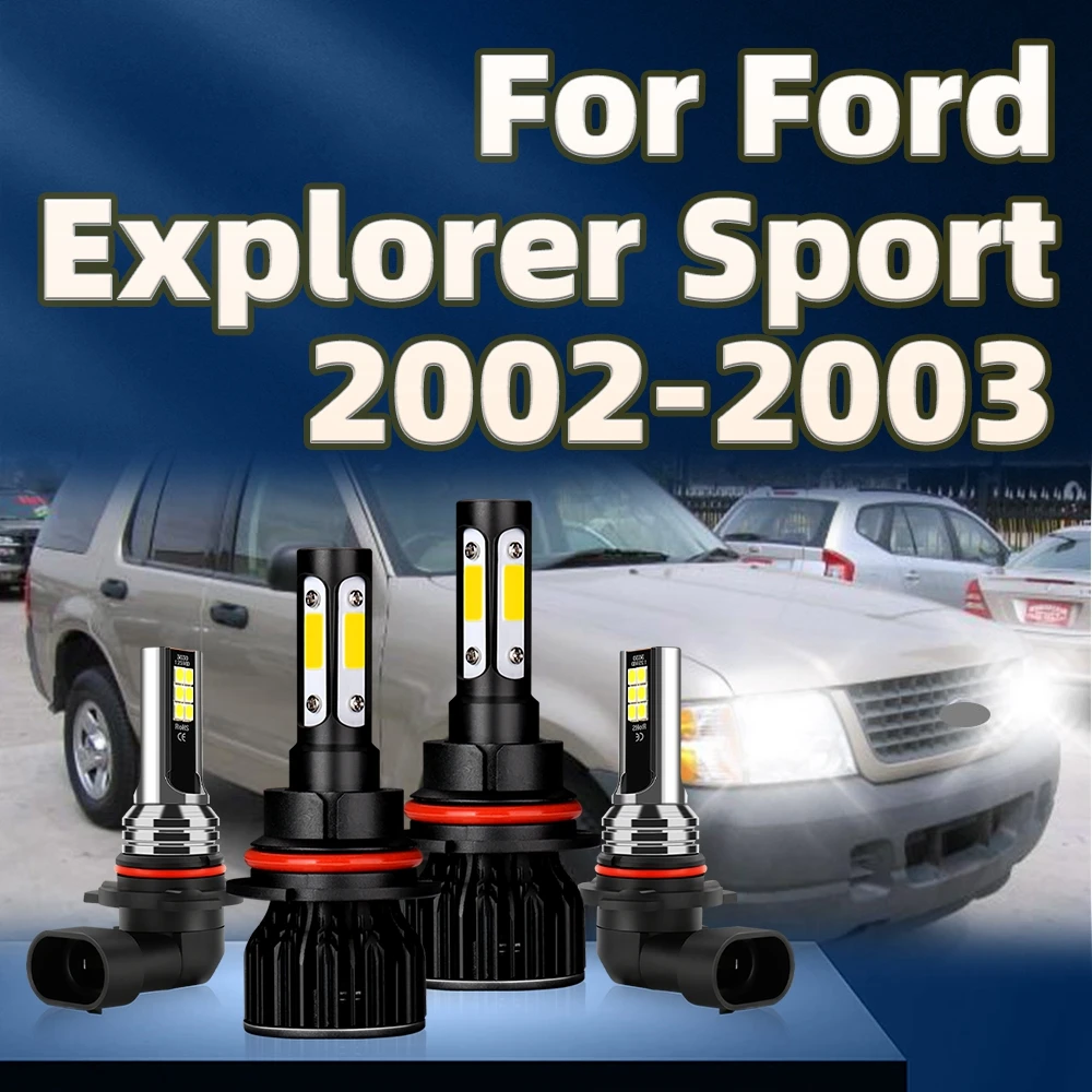 Светодиодные Автомобильные фары 9007 лм 4 шт. противотуманные 9145 6000 К белые