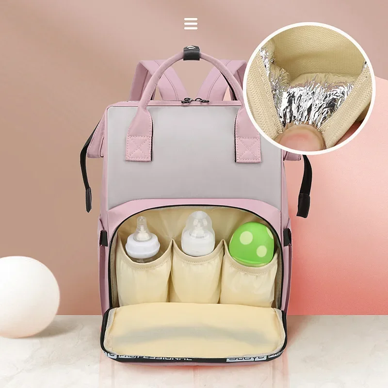 

Large Capacity Mummy Bag Waterproof Mom Handbag Baby Diaper Bag Mom Outing Backpack Multifunctional backpack purse for women