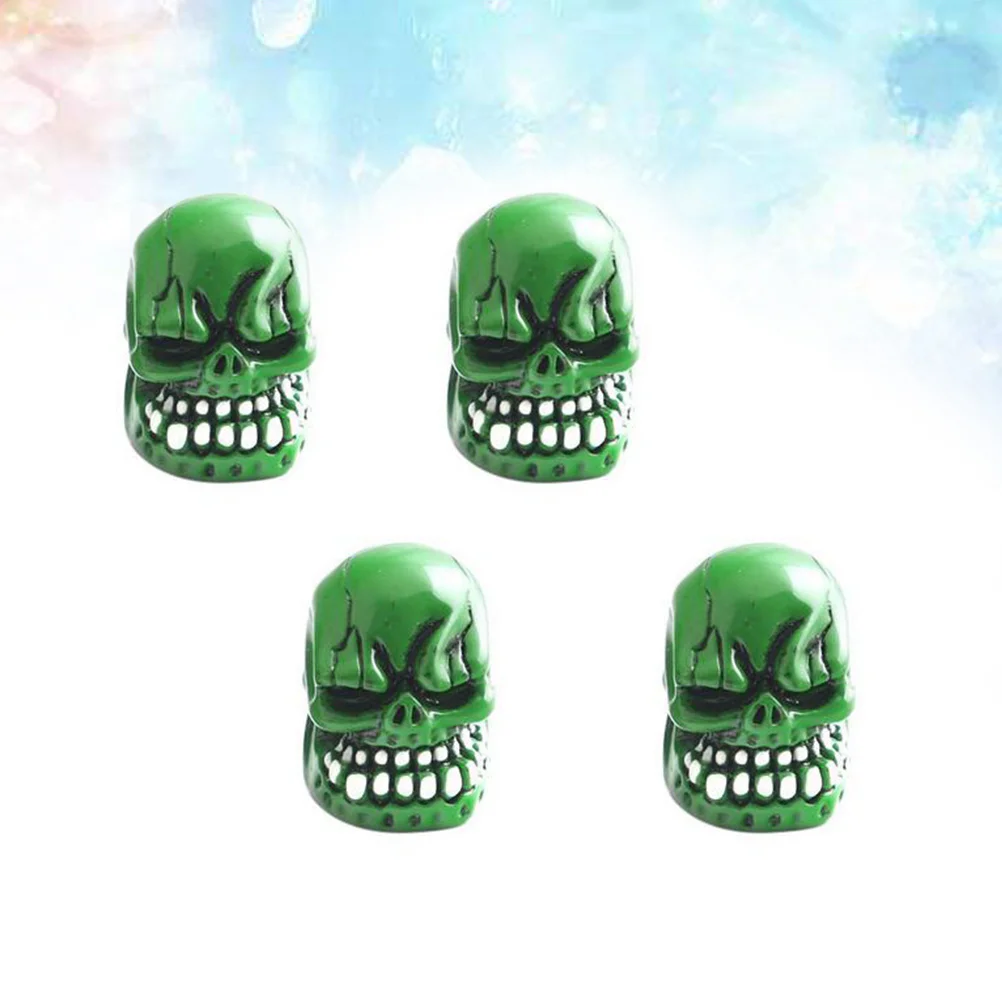 

4pcs Cap Creative Ghost Head Shaped Copper Tyre Cap for Car Truck Bike Motorcycle