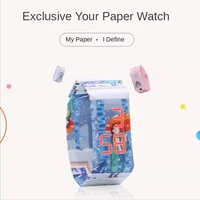 fashionable wristband paper watch led clock multi style creative dupont paper strap digital watches sports waterproof watch