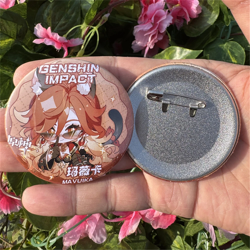 Игра Genshin Impact Pyro Archon Mavuika Haborym Kembali Косплей Костюм Значок Булавка SPTE Жесть Брошь