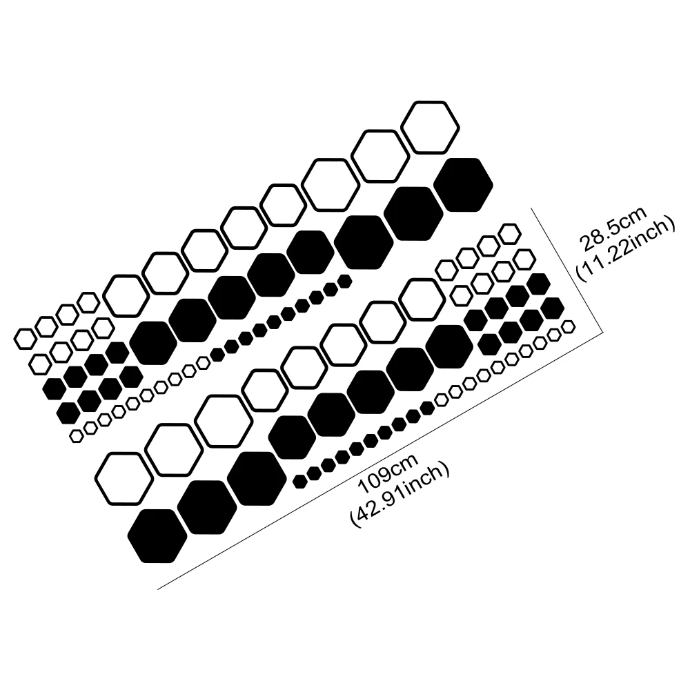 Креативные открытые сотовые наклейки виниловые комбинированные шестигранные