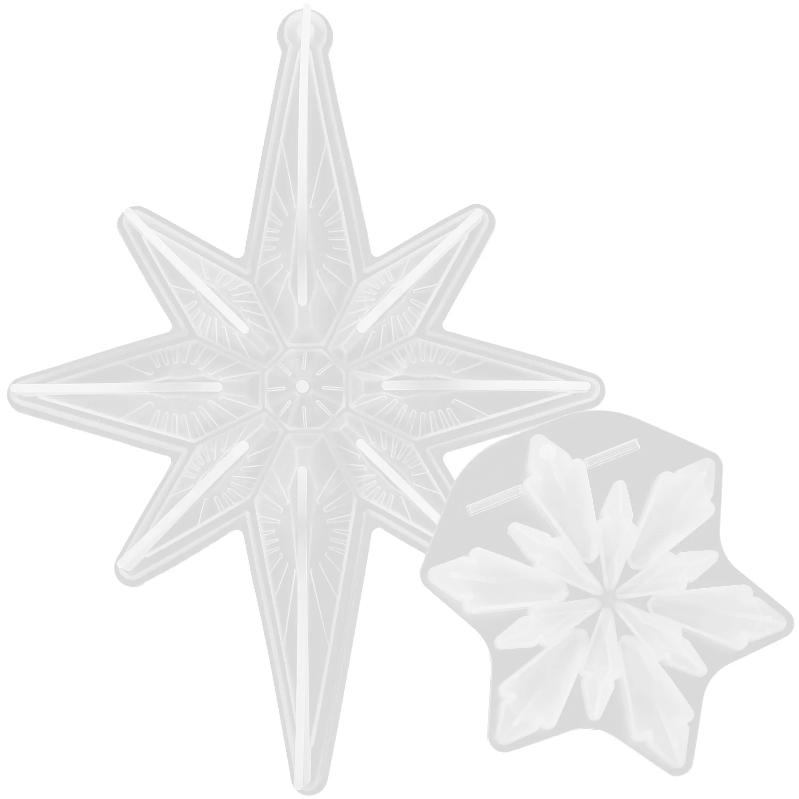 

2 Pcs Xmas Casting Resin Molds 5 Dollars Ornament Crafts DIY Accessory Christmas Silicone Nativity Snowflake Pendant