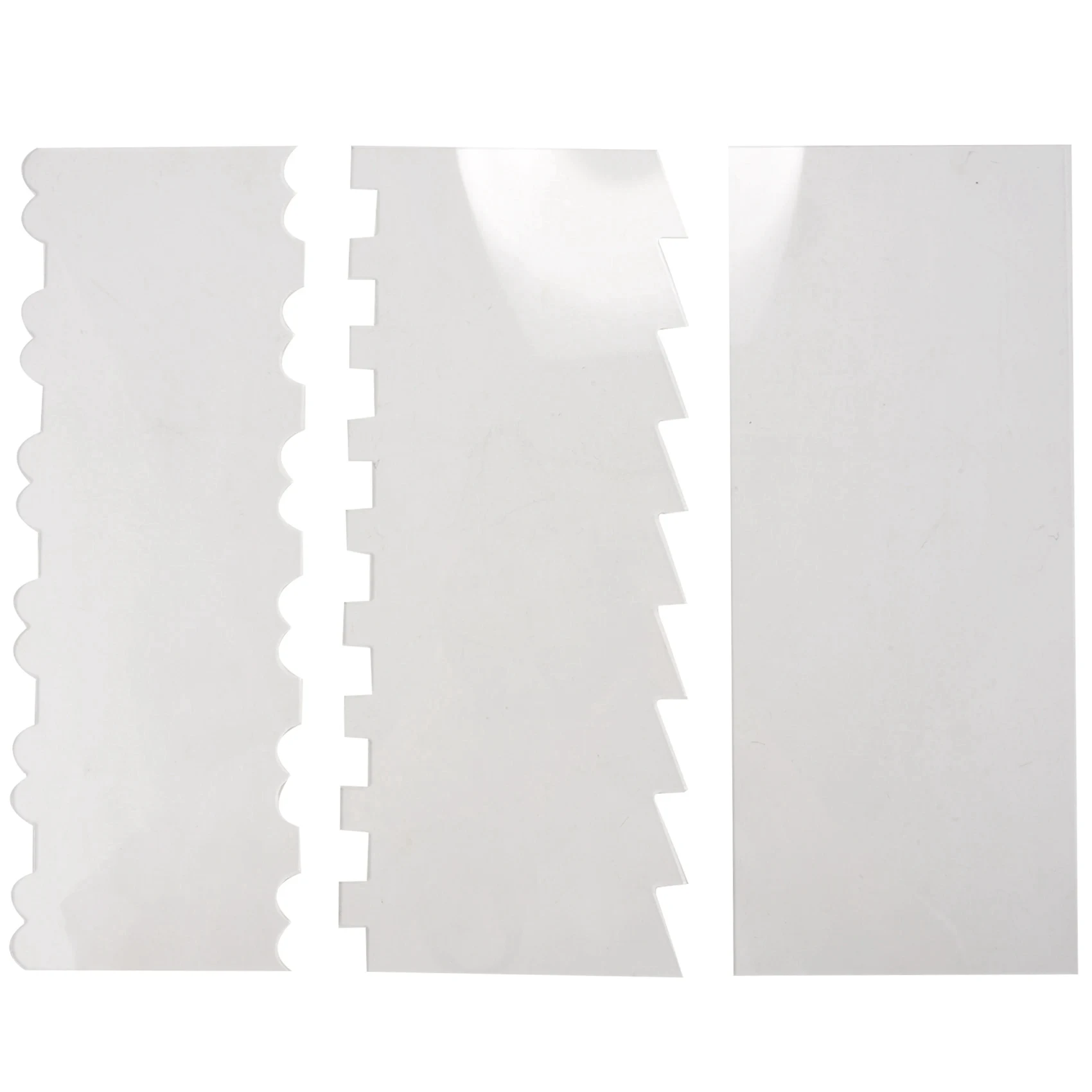 

6 Pieces Acrylic Cake Scraper Decorating Contour Comb Cake Edge Smoother Tool Pastry Kitchen Baking Tools in 11 Patterns